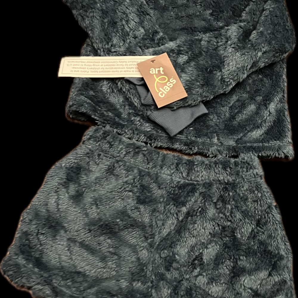 Art Class Teal Fuzzy Lounge Set